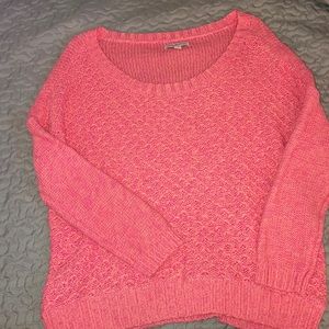 American Eagle Outfitters pink winter sweater